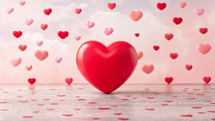 valentine background with hearts