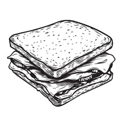 sandwich on white