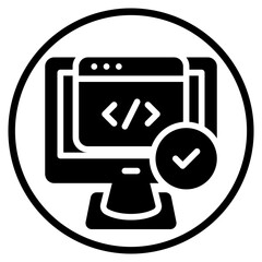 coding glyph icon