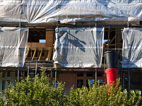 Europe, UK, England, London, scaffolding loft conversion
