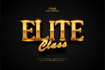 Elite Class Editable Text Effect Style 3d Luxury Gold