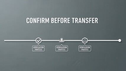 Confirm Before Transfer Verification Process Icons