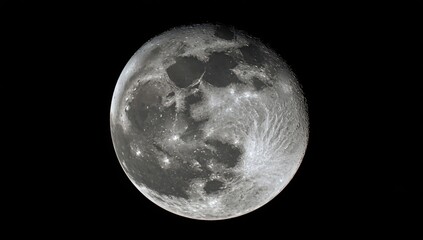Lunar body against a dark backdrop