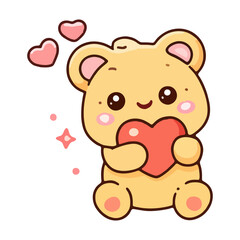 Fototapeta premium teddy bear with heart