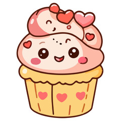 vector illustration of cupcake