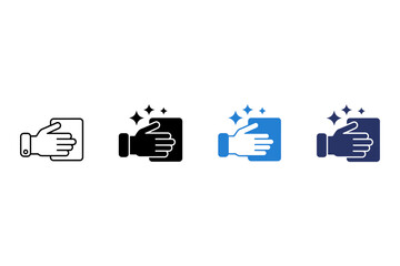 Cleaning Action Icon Set &ndash; Symbols of Sanitation, Maintenance, and Hygiene