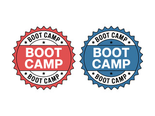 Obraz premium Colorful Boot Camp Badges Logos
