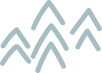 Mountains Abstract Scandi Doodle