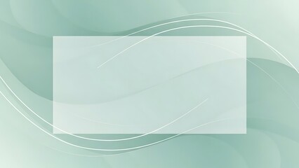 Modern elegant green background with white lines and rectangle