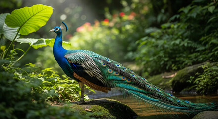 peacock in the garden
