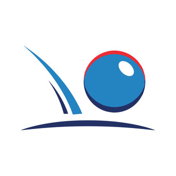 Ball rolling down hill Vector