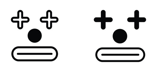 Obraz premium Colorful plus signs and circles in modern design. plus and minus signs for interface design. Vibrant plus signs and circles in modern design elements. 