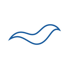 Blue wavy line design Vector