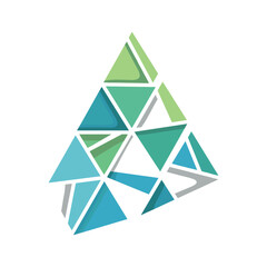 Geometric triangle pattern Vector