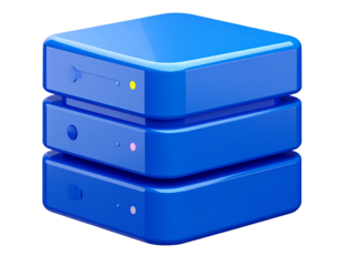 blue box isolated on white background