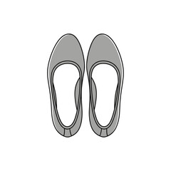 Pair of classic ballet flats Vector