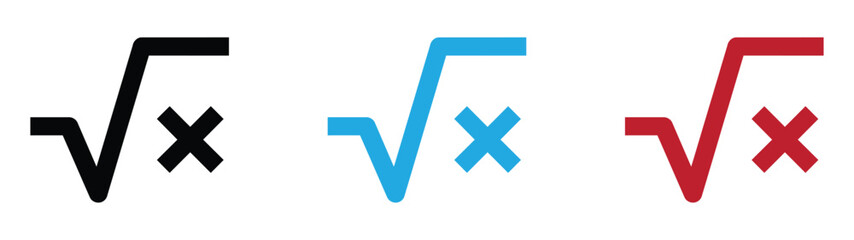 Square root icon. Vector illustration of square root alt icon square root icons.  symbol vector elements for infographic web. 