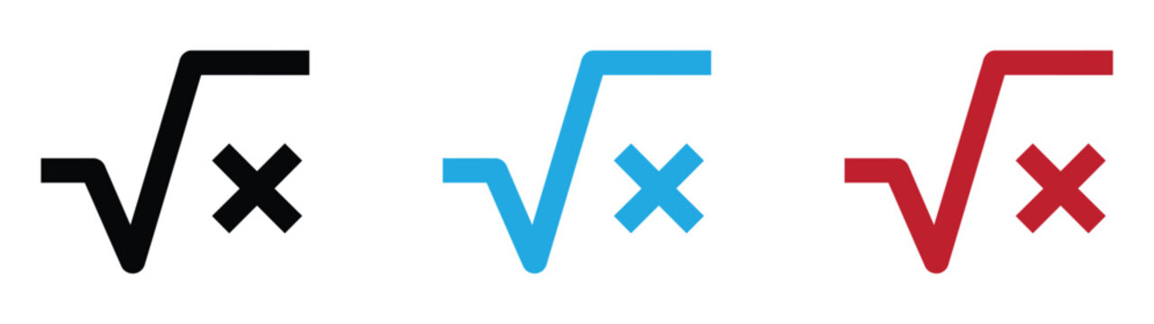 Square root icon. Vector illustration of square root alt icon square root icons.  symbol vector elements for infographic web. 