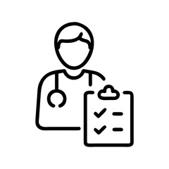 Appointment line icon, black outline meeting and booking symbol