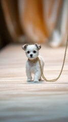 White fashion dog portrait in luxury studio, white fashion dog portrait with clean editorial style, white fashion dog portrait for premium branding