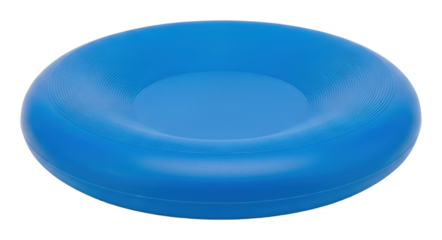 Playful blue inflatable ring home pool product isolated on transparent background