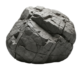 Rock formation display nature trail model isolated on transparent background