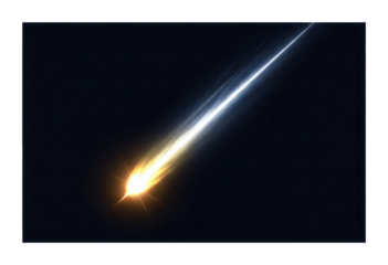 Meteor shower illuminates night sky cosmic event outer space dark awe isolated on transparent background