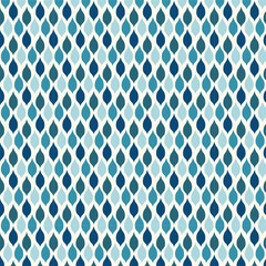Blue Teardrop Geometric Seamless Pattern Background