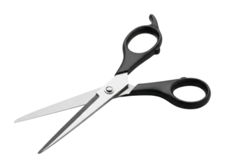 Cutting techniques using scissors home educational content isolated on transparent background