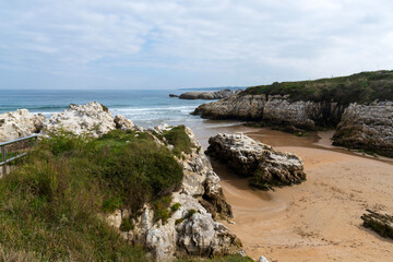 Spectacular rugged coastline, near Santander, Asturias, Spain