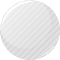 ストライプの缶バッジフレーム　ホワイト