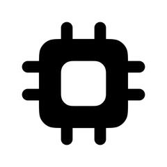 Micro chip icon vector UI
