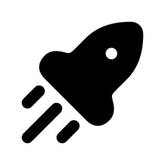 Rocket icon vector UI