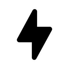 Thunder bolt icon vector UI
