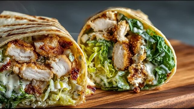 Crispy Chicken Caesar Wrap