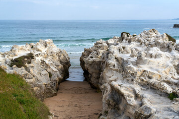 Spectacular rugged coastline, near Santander, Asturias, Spain