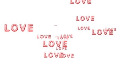 Happy valentines day, Happy valentines day text animation with transparent background. Animated 3D Love Text on White Background. valentines day celebration 2026 - Powered by Adobe