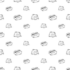 hand drawn business seamless pattern