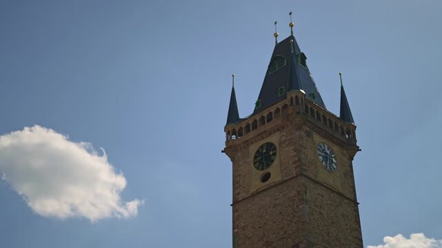 Old Town Hall tower in Prague city.