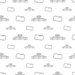 hand drawn business seamless pattern