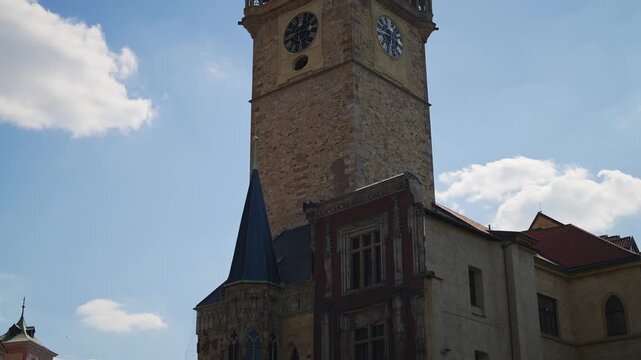 Old Town Hall tower in Prague city.
