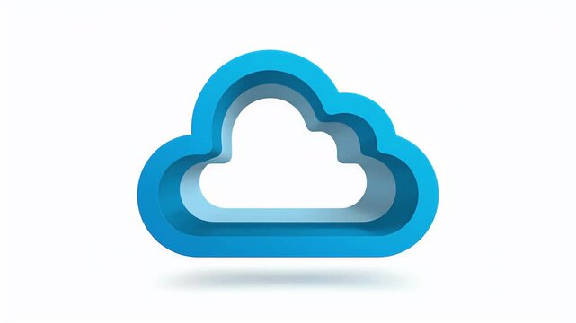 Modern blue cloud symbol representing cloud computing and technology