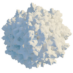 Cryptomeria japonica Elegans Viridis tree plan, top view, cutout, transparent background, isolate,...