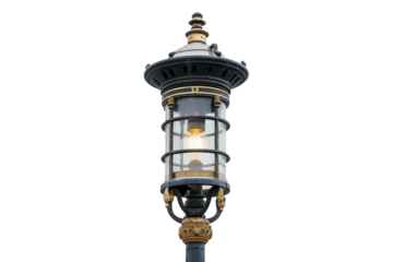 Ornate Street Lantern with Architectural Tower Design