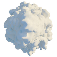 Cupressus sempervirens tree plan, top view, cutout, transparent background, isolate, Low Poly Cloud Formation - A Digital 3D Render for Creative Projects