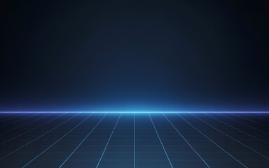 Retro Sci-Fi Futuristic 1980s Digital Landscape Cyberpunk Background Illustration