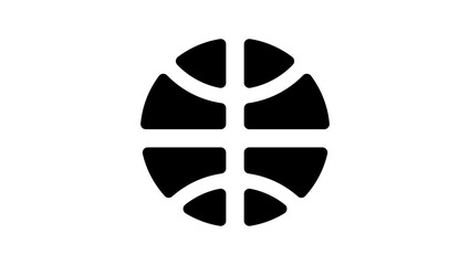 basketball symbol, black isolated silhouette