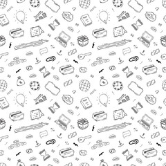 hand drawn business seamless pattern
