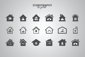 Home Icon Set for Real Estate and Property Design