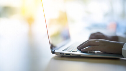 Using laptops and smartphones, shopping online, online transactions, copyspace, online banners.